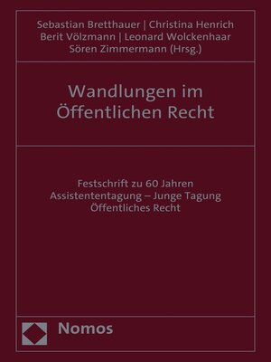 cover image of Wandlungen im Öffentlichen Recht